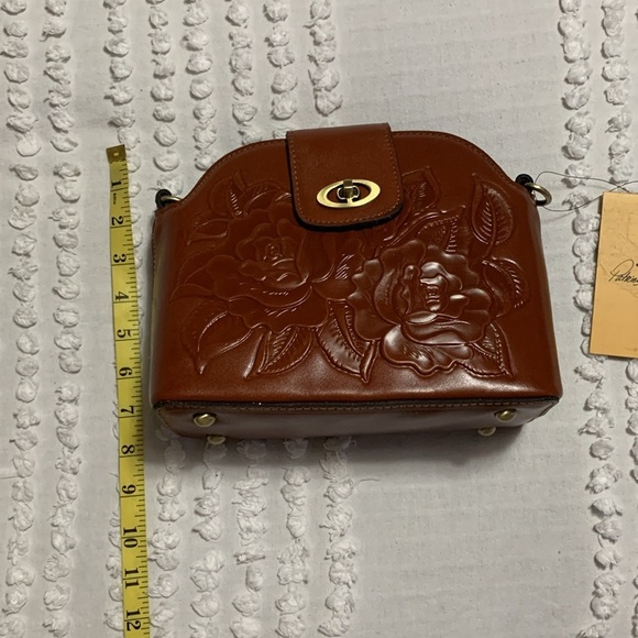 Patricia Nash Vintage Vegetable Tan Rose Tooled Collection Shoulder Bag NWT main image 4